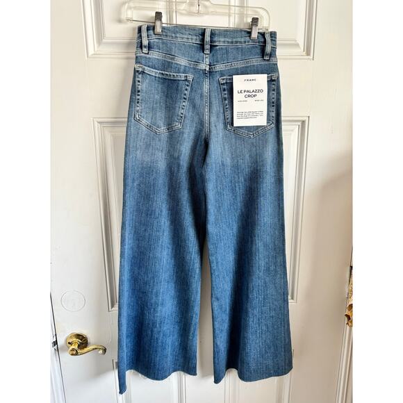NWT Frame Le Palazzo crop high rise wide leg jeans - Picture 10 of 12